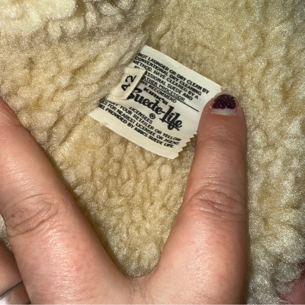 Men's Tan Shearling Coat - Picture 6 of 7